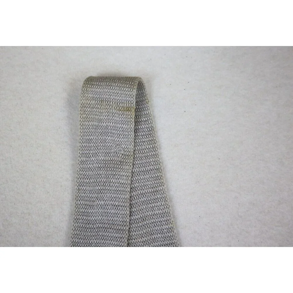 Vintage Boys Youth Gray Knit Necktie Square Tip - Embroiered Horse Cowboy